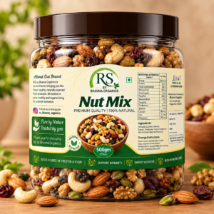 RS by Bhavna Organics Premium Nut Mix 500gm – Assorted Nuts and Dry Fruits